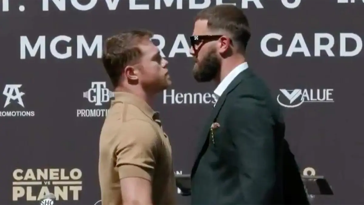 Canelo Alvarez y Caleb Plant